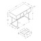 Monarch Specialties Computer Desk, Home Office, Laptop, Storage Drawers, 42"L, Work, Metal, Laminate, Grey, Black I 7386 - alternate 4